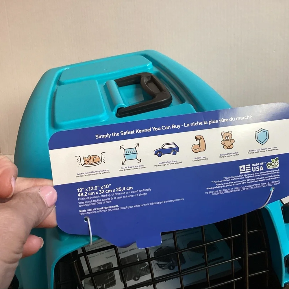 Petmate Comfy Safe & Secure Welcome Home Pet Porter Kennel Up to 10 lbs 4.5kg